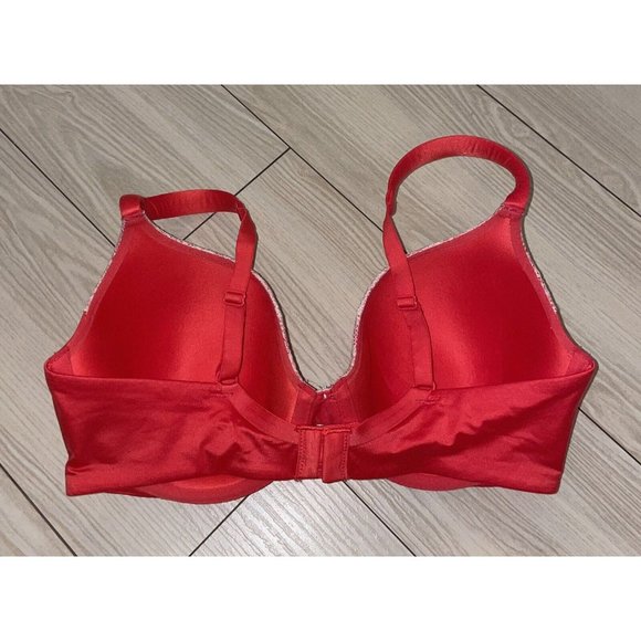 Victorias Secret Lined Perfect Coverage Bra Lace Trim Underwire Womens 34D - Picture 4 of 6